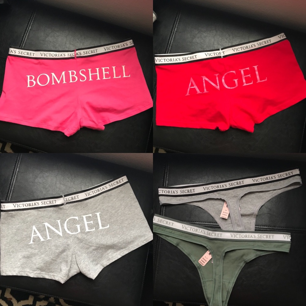 5 NWT VS SMALL BOYSHORTS & THONGS BUNDLE